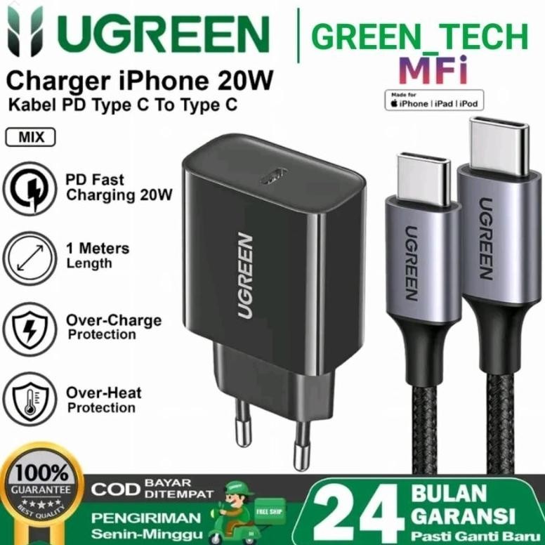 SGH - Ugreen Charger Iphone 15, Iphone 15 Pro Max USB C Fast Charger 20W 30W TERLARIS