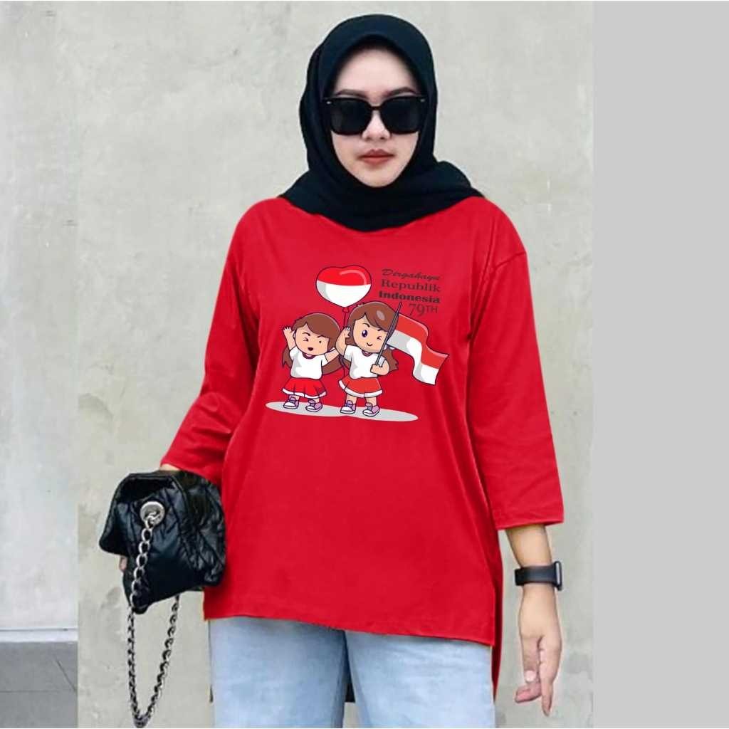 Kaos Agustusan Murah Unisex Kausoblong Terbaru 2024 Edisiagustusan 79Tahun Dewasa Merdeka Fashionkem