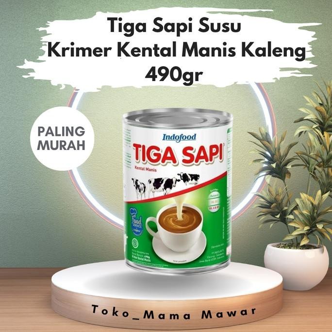 

Terlaris Paling Murah Tiga Sapi Susu Krimer Kental Manis Kaleng 490Gr - Skm Ready Stok