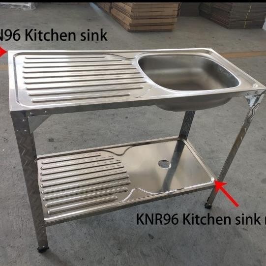 Bak Cuci Piring Portable Bak Cuci Piring Stainless Kaki 96Cm