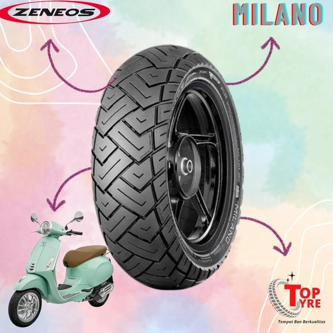 BAN MOTOR VESPA RING 12 ZENEOS MILANO 110/70-12 TUBELESS VESPA SPRINT