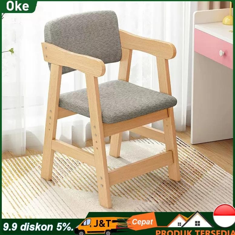 Kursi belajar Kursi Kantor Minimalis Office chair Tinggi disesuaikan kursi kayu solid