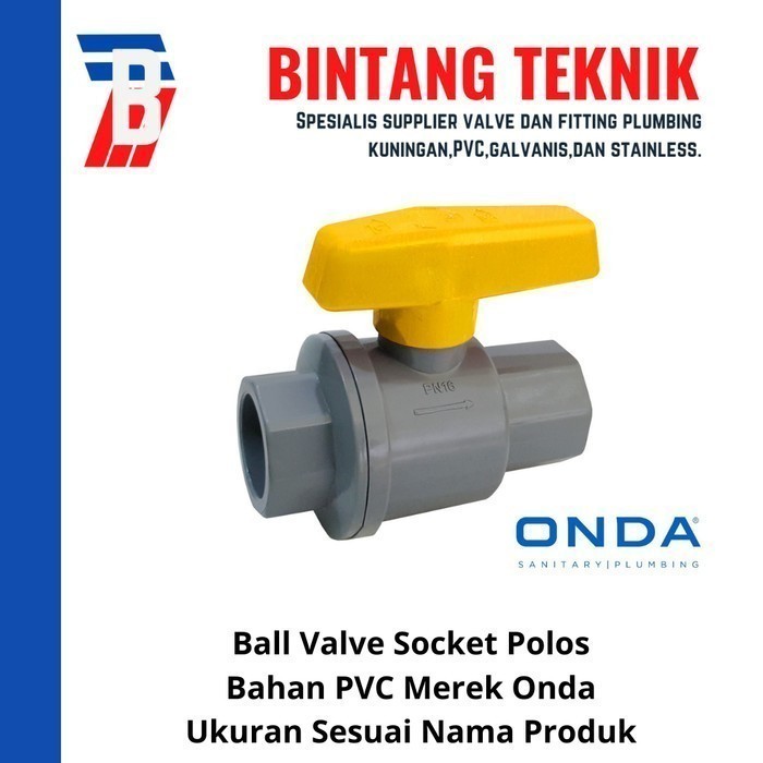Ball Valve Stop Kran 2" Inch Pvc Onda