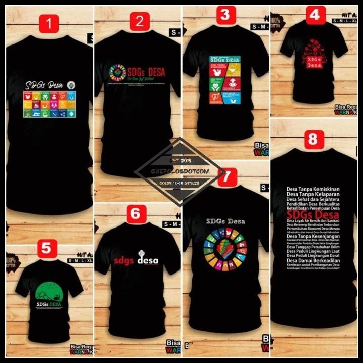 GRATIS ONGKIR KAOS SDGS DESA BANYAK DESIGN - KAOS SDGS KEMENTERIAN DESA 