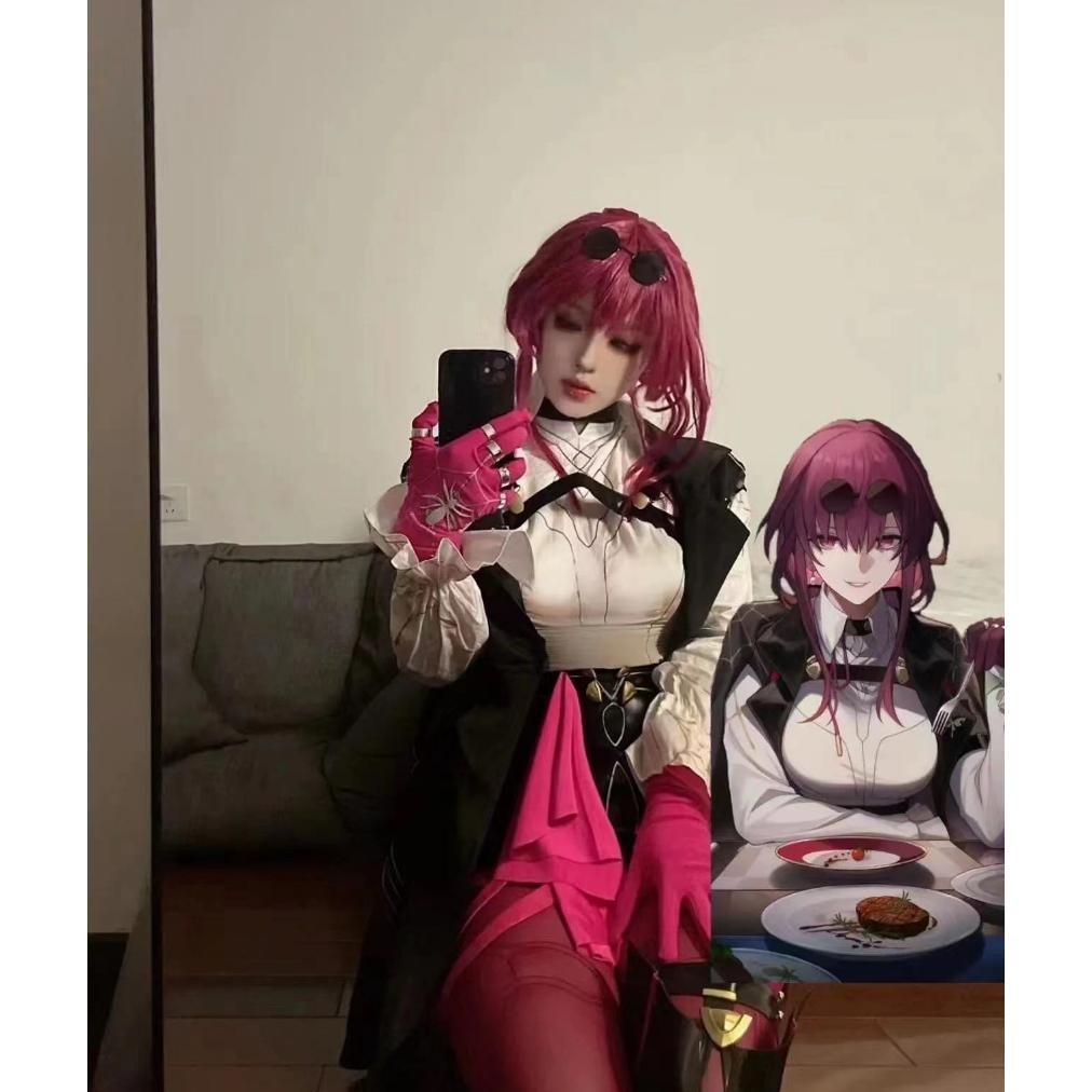 LKI - Honkai Star Rail Game Kafka Cosplay Costume Embroidery Version Full Set Kafka Cosplay Wig Cosp