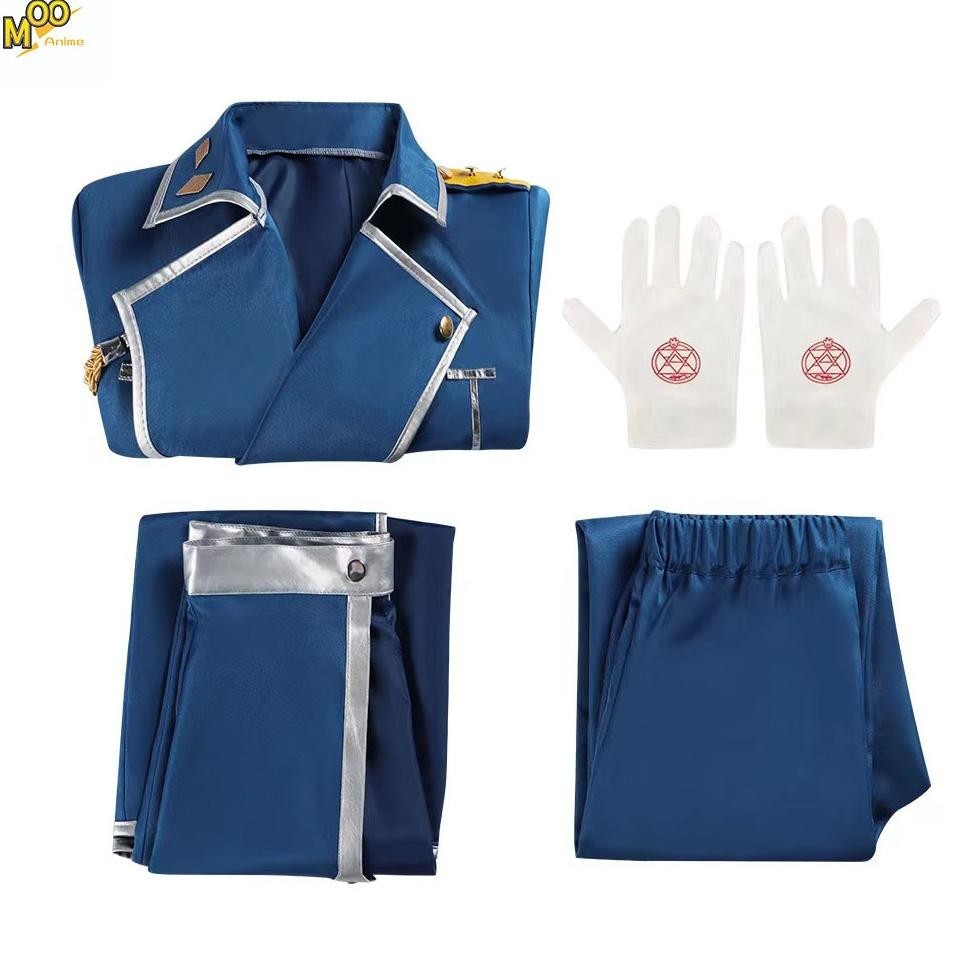 LKI - Anime FullMetal Alchemist Cosplay Costume Roy Mustang Maes Cosplay Set Christmas Halloween cos