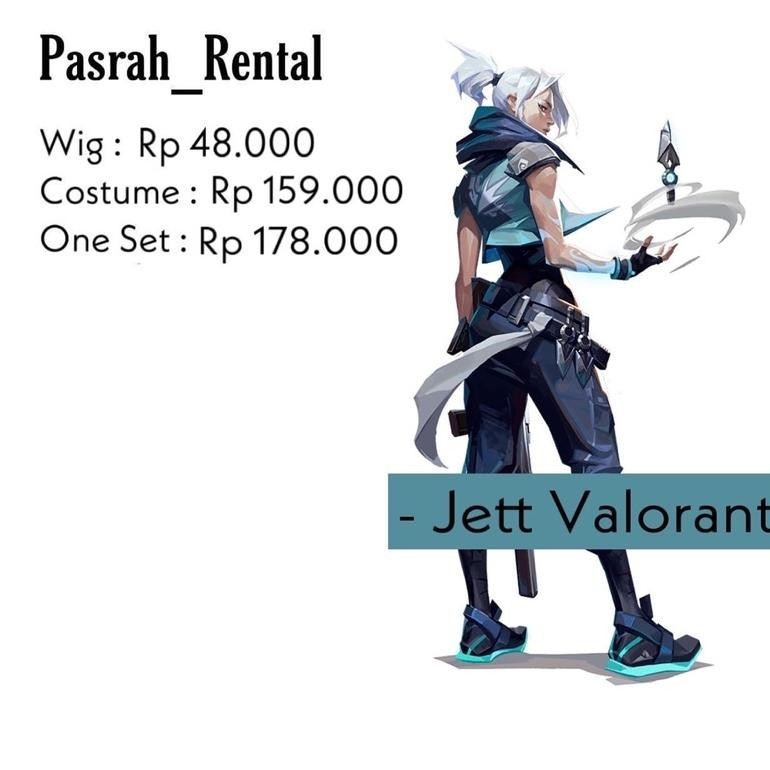 LKI - SEWA RENTAL KOSTUM / COSPLAY JETT VALORANT TERLARIS