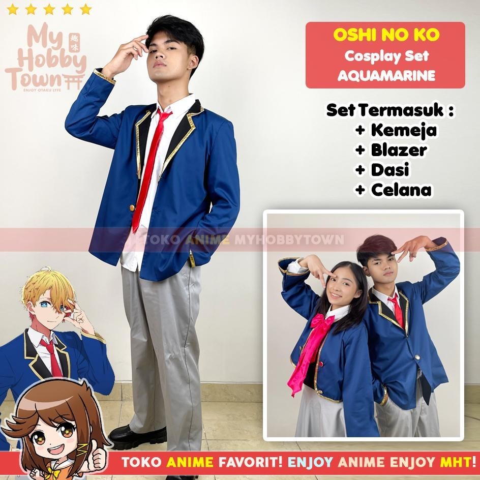 LKI - Kostum Cosplay Anime Oshi no Ko Aquamarine Hoshino TERLARIS