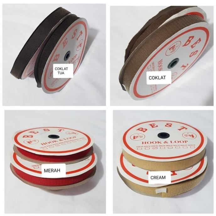 

PEREKAT NILON TAPE VELCRO LEBAR 2,5CM WARNA WARNI