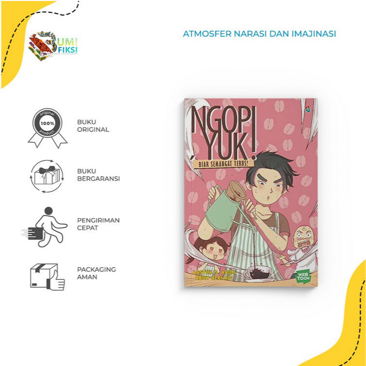 PROMO TEBUS MURAH [ TEMU ] Buku Komik Ngopi, Yuk  Biar Semangat Terus - Bukune - Assyfa S - Bumi Fik