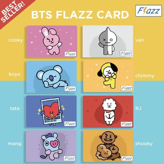 Kartu Flazz Bt21 | Kartu Flazz Uv Print