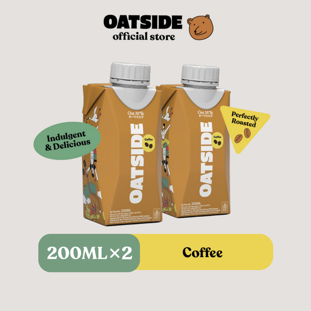 

OATSIDE Oat Milk Coffee Caps (Kemasan Tutup Botol) 200ml x 2 pcs