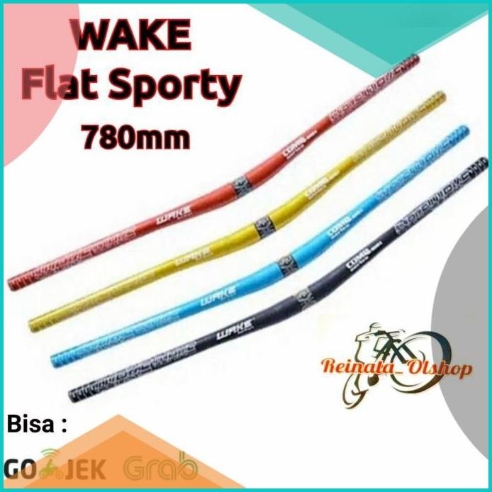 Stang Sepeda Wake 780mm Flat Sporty Handlebar Sepeda Wake 8JVLZ4 perka