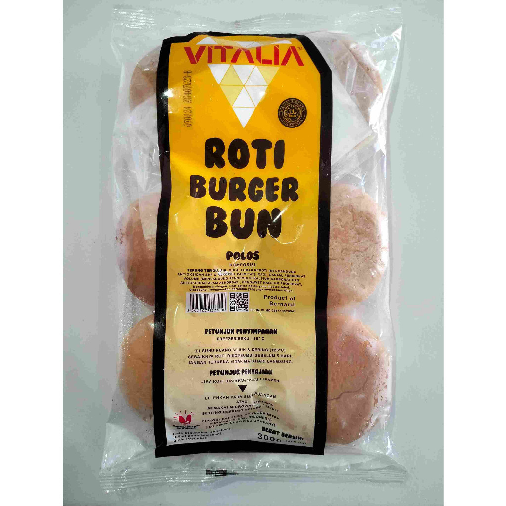 

ROTI VITALIA BURGER POLOS (6 Pcs/300 Gram)