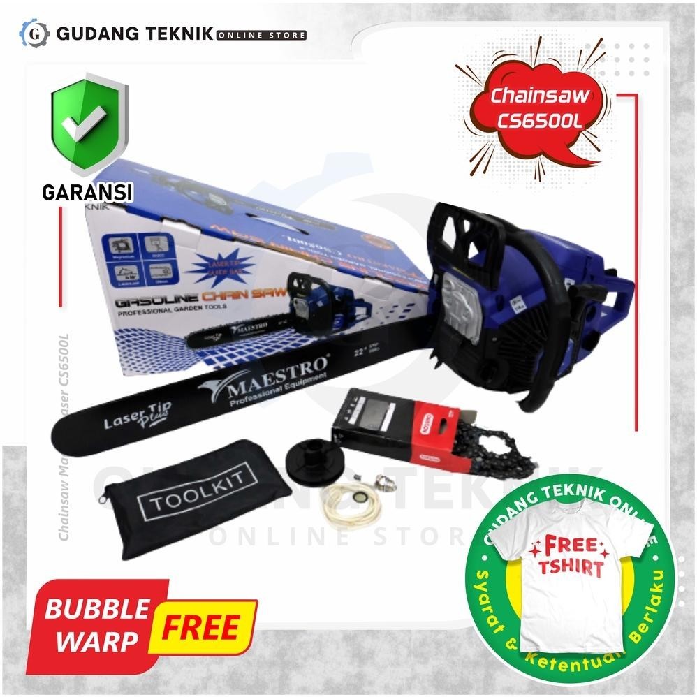 Chainsaw Maestro CS6500L / Mesin Gergaji Kayu Chainsaw Maestro Laser Tip CS 6500 L