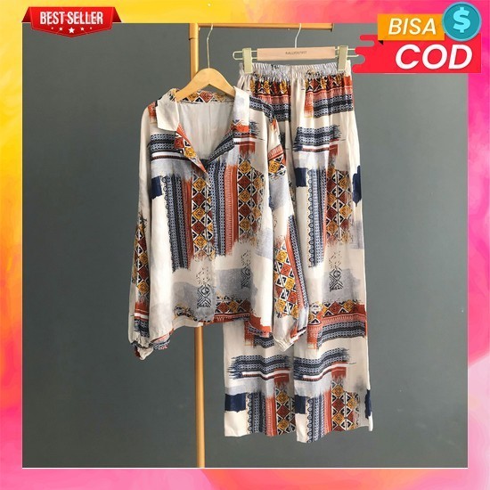 Setelan Celana Modern Gaya Baru Bju Setelan Cewek Perempuan Dewasa Korea 1 Set Remaja Korean Style B