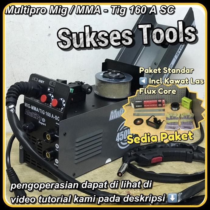 Mesin Las Multipro Flux Mig Co2 Mma Lift Tig 160 A Las Co Tanpa Gas