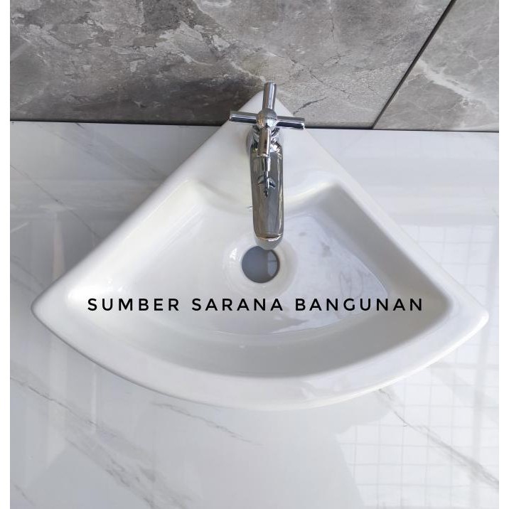 Wastafel Sudut Cuci Tangan / Westafel Kecil WB 2026 Komplit Set