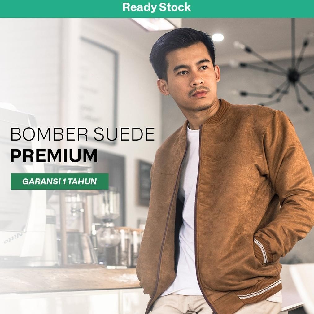 Jaket Pria Keren Bomber Suede Denver Bomber Suede Ngantor Pria