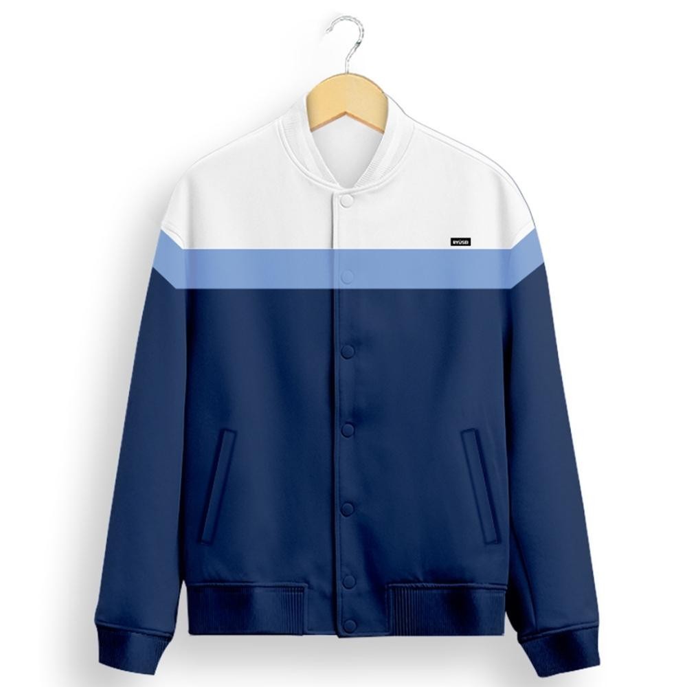 Jaket Pria Keren Ryusei Jacket Bomber Tsunagawa Cmb Navy