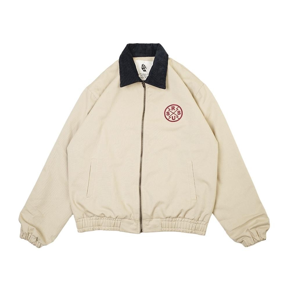 Jaket Pria Keren Jacket Bomber Turning Cream
