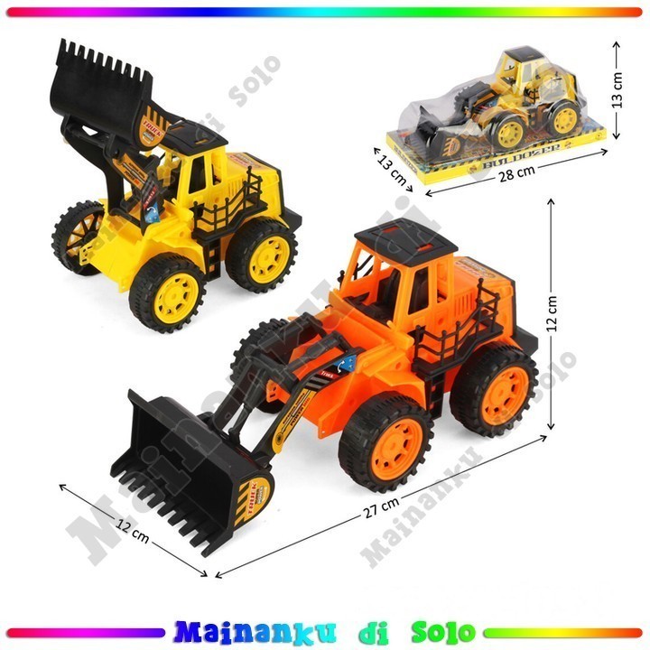 [Mainanku] Mainanku Mianan Anak Truk Konstruksi Bulldozer Keruk Bulldozer Friction