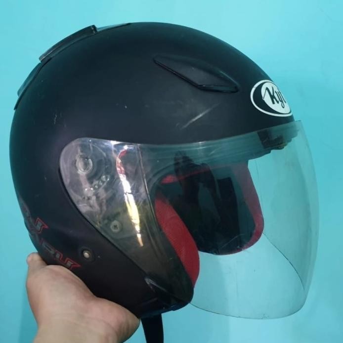 KYT DJ MARU HITAM DOFF TERMURAH