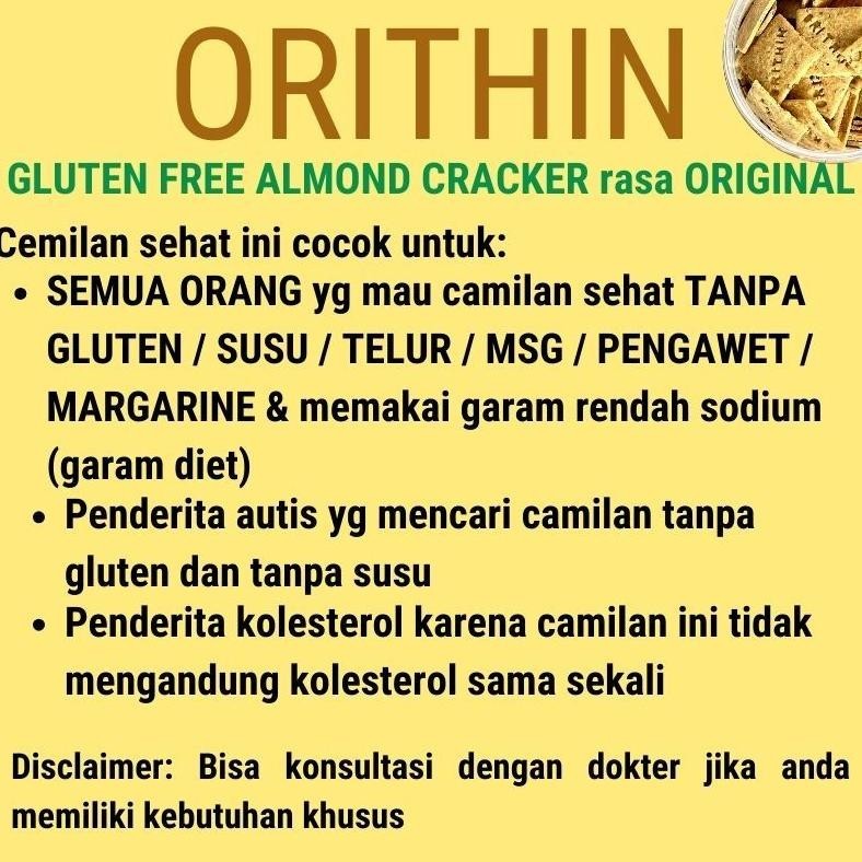 

we-12 PAKET BUNDLING ORITHIN SNACK GLUTENFREE 60 GR CEMILAN SEHAT KAYA SERAT TANPA GULA / TELUR / SUSU Viral