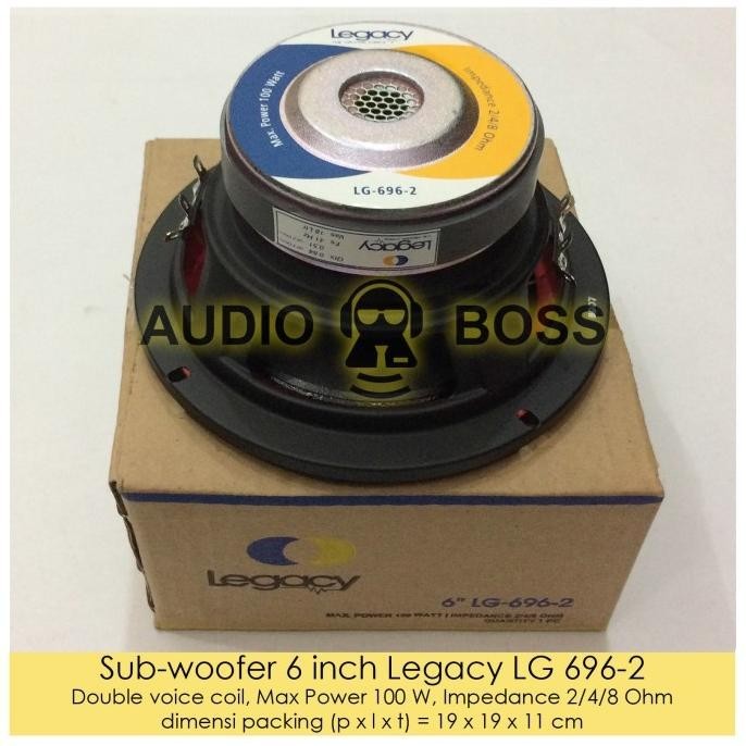 Speaker Subwoofer 6 Inch Legacy Lg 696-2 / Subwoofer 6" Legacy Lg696-2
