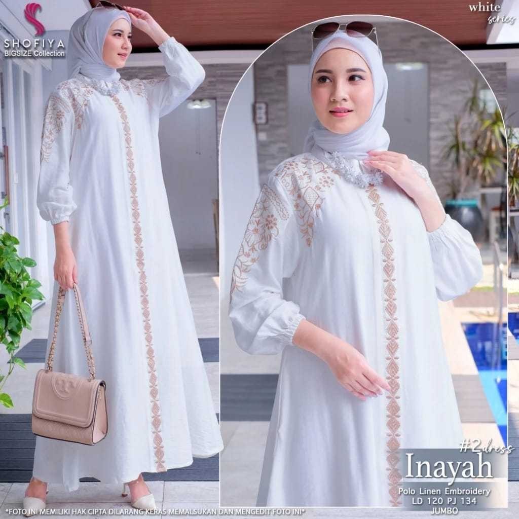 Gamis Dewasa Seragaman Pengajian Mididres Terbaru 2024 Perempuan Kondangan Bumil Mewah Cewek Bordirm
