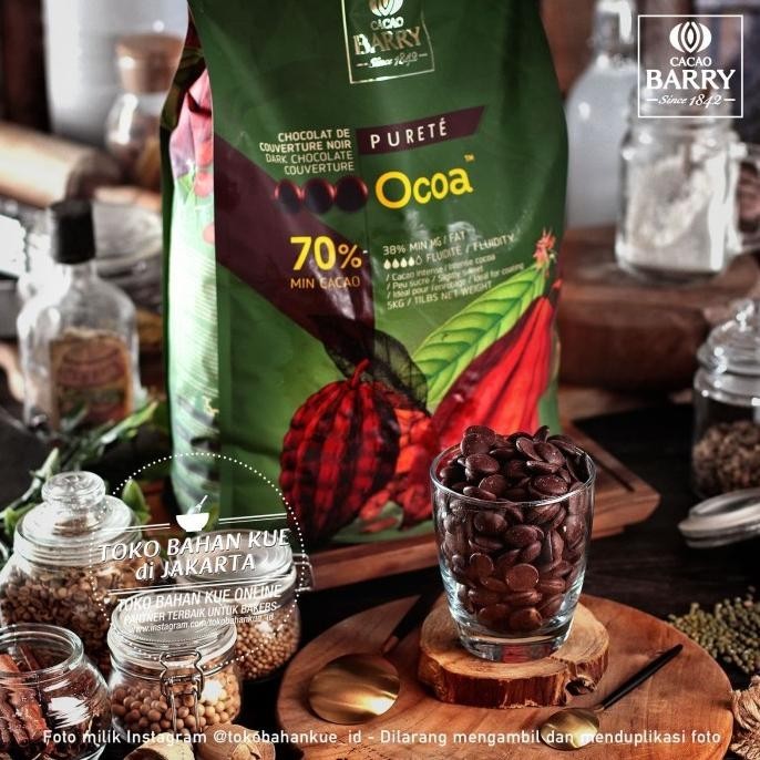 

Cacao Barry Ocoa 250Gr 70% Dark Couverture Chocolate Coklat Callebaut