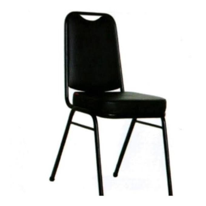 Kursi susun coating hitam