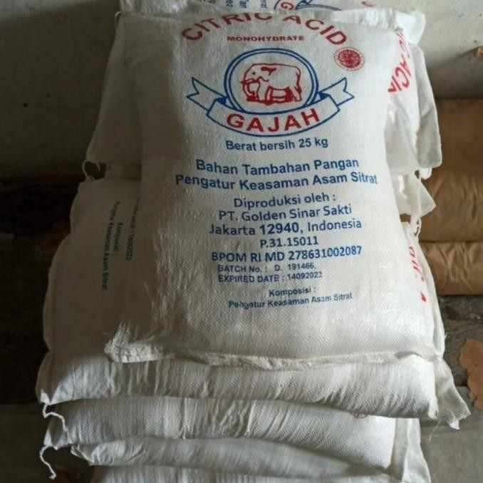 Citric Acid Cap Gajah 1 Sak (25Kg)
