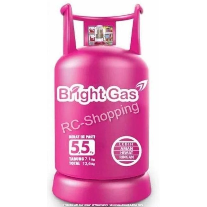 Tabung Bright Gas / Tabung Gas Pink 5,5 Kg ( 5.5 Kg ) + Full Isi