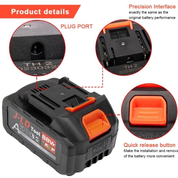 Jld Impact Baterai 88V Baterai Mesin Bor By Jld