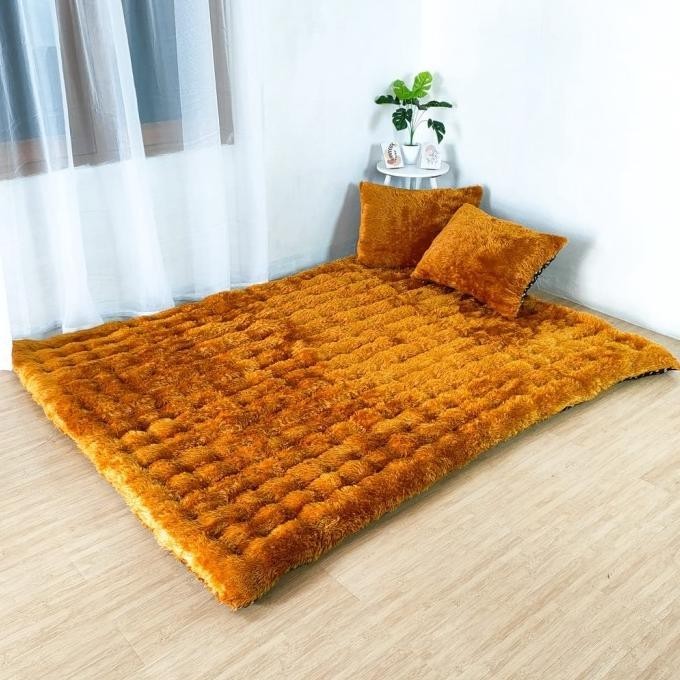 Kasur Bulu Rasfur Kasur Lantai Free 2 Bantal Kasur Gender Bulu Rasfur MRS03