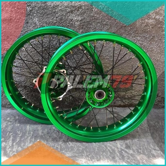 Velgset Supermoto KLX 230 Hijau Velg 17 300 350 Velk Set Sumo KLX230 8