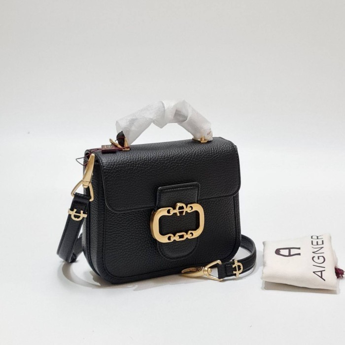 TAS WANITA AIGNER CELIA TOP HANDLE BLACK ORIGINAL