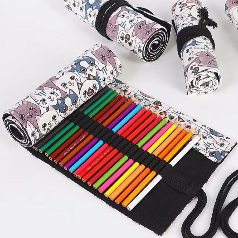 

Fgs-3 Bohemian Tas Pensil Gulung Canvas 36 Slot 48 Slot 72 Slot / Pensil Gulung Kekinian / Bahan Canvas Best Promo