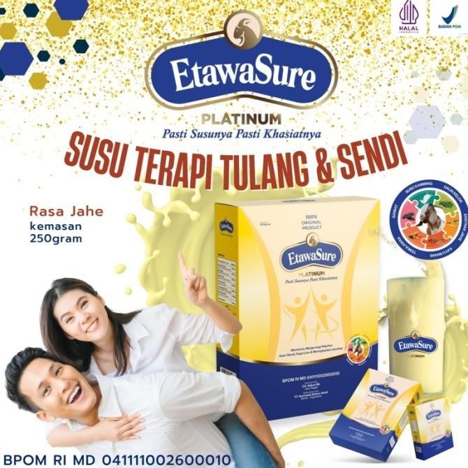 

Etawasure Platinum Susu Kambing Etawa Rasa Jahe 250gram