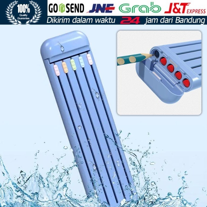 

Ready oke] 8 in 1 Kotak Tempat pensil multifungsi anti retak Penghapus Penggaris