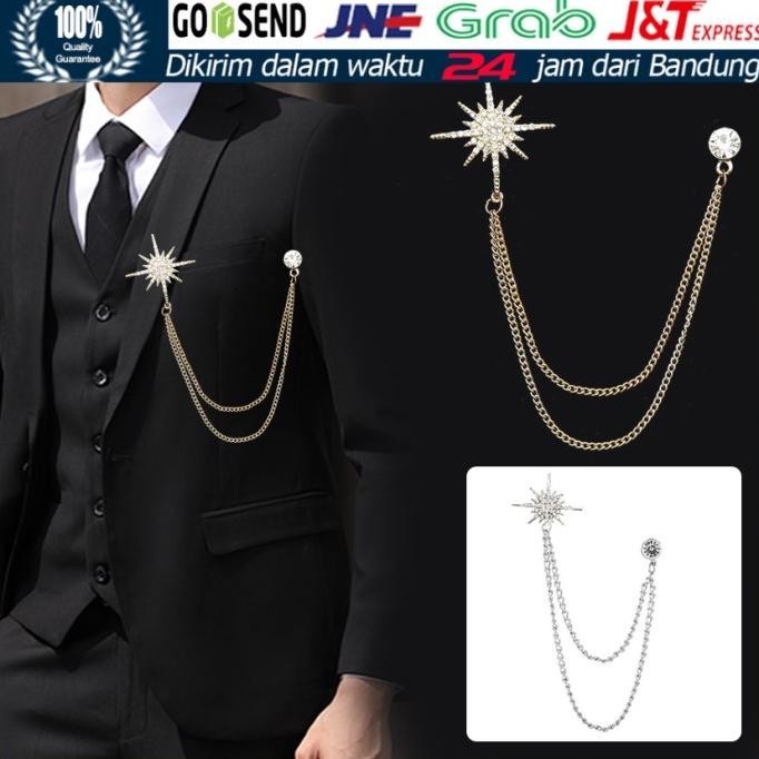 =====] Rantai Beskap Bros Rantai Pin Bros Jas Topeng Rantai Aksesoris Jas