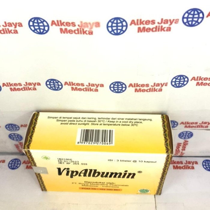 Vip Albumin Box Isi 30 Kapsul - Mempercepat Penyembuhan Luka