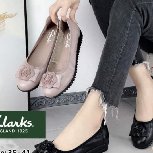 Flat Shoes Wanita Kulit Ukuran Jumbo 42-43 Clarks Mawar 35-43 100