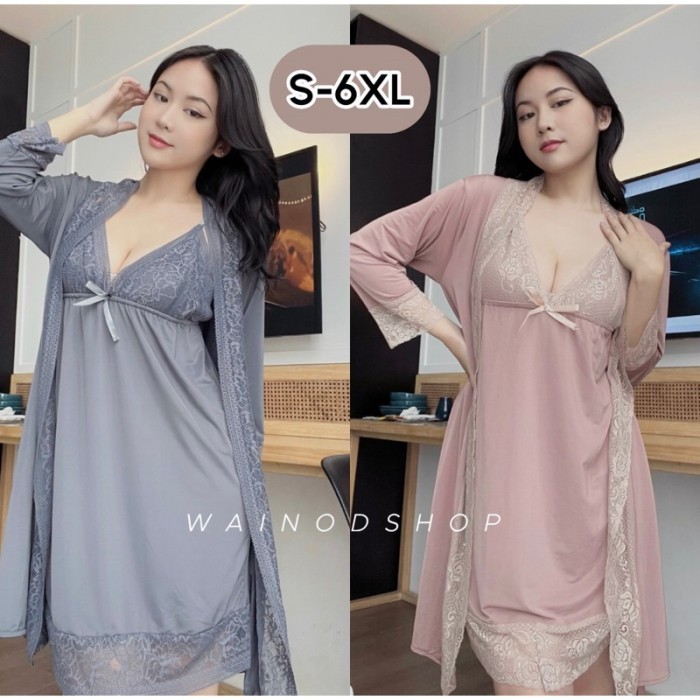 MURAH NATALIE S-6XL sexy lingerie dress & kimono