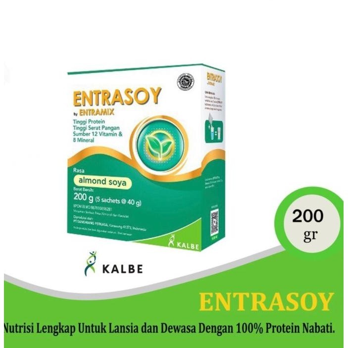 

ENTRASOY 200 gram - Nutrisi Lengkap dan Seimbang untuk Dewasa & Lansia