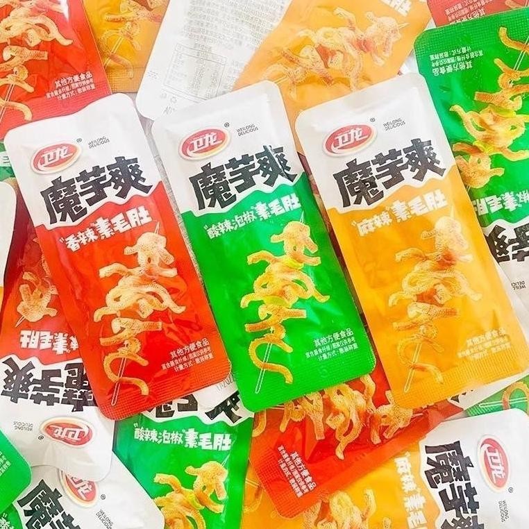 

He13 Weilong Konjac Shuang Box Isi 20 Cemilan Enak Halal Snack Hot & Spicy Original