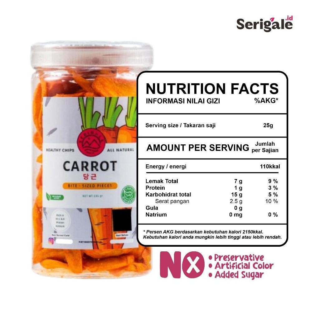 

gd-90 SERIGALE KERIPIK WORTEL I KEMASAN TOPLES 1000ML I PREMIUM CARROT CHIPS I KERIPIK SAYUR I CAMILAN DIET SEHAT Original