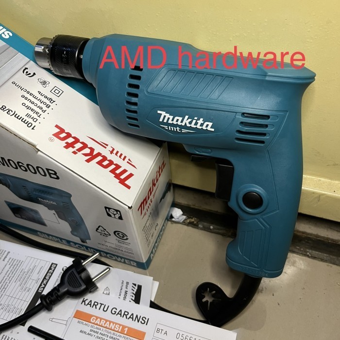 Original Makita M0600B Mesin Bor Tangan Listrik 10Mm Japan Drill Mt60