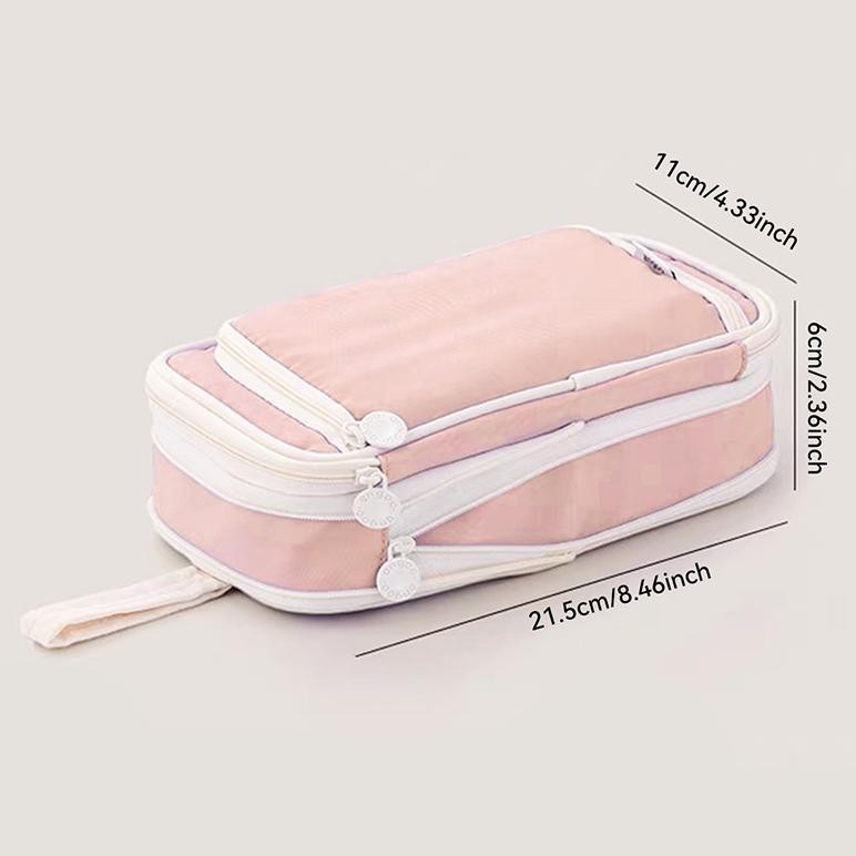 

Jg-8 Simple Super Large Capacity Canvas Pencil Case Ins Style Korean Stationery Box New Popular Student Stationery Storage Box Learning School Office Stationery Box Cuci Gudang